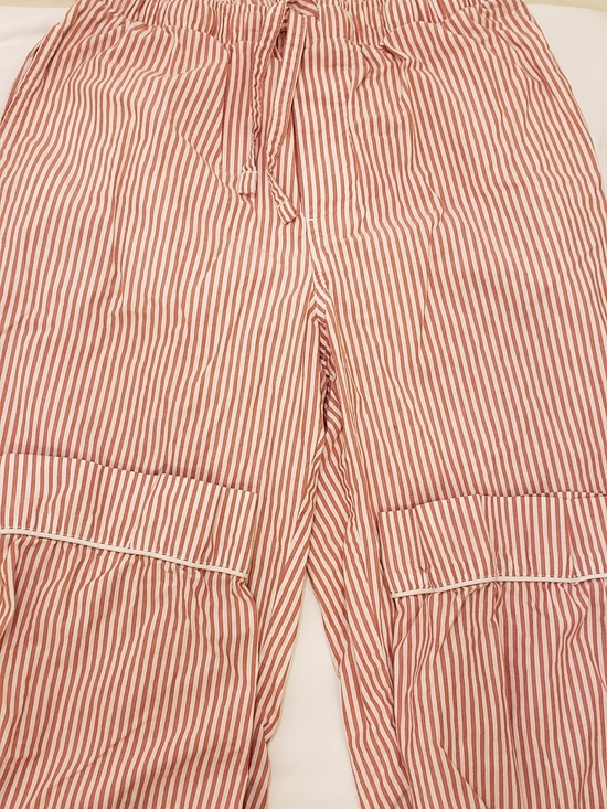 Lands' End Other - Lands' End Rust and White Striped Drawstring Loung Pants